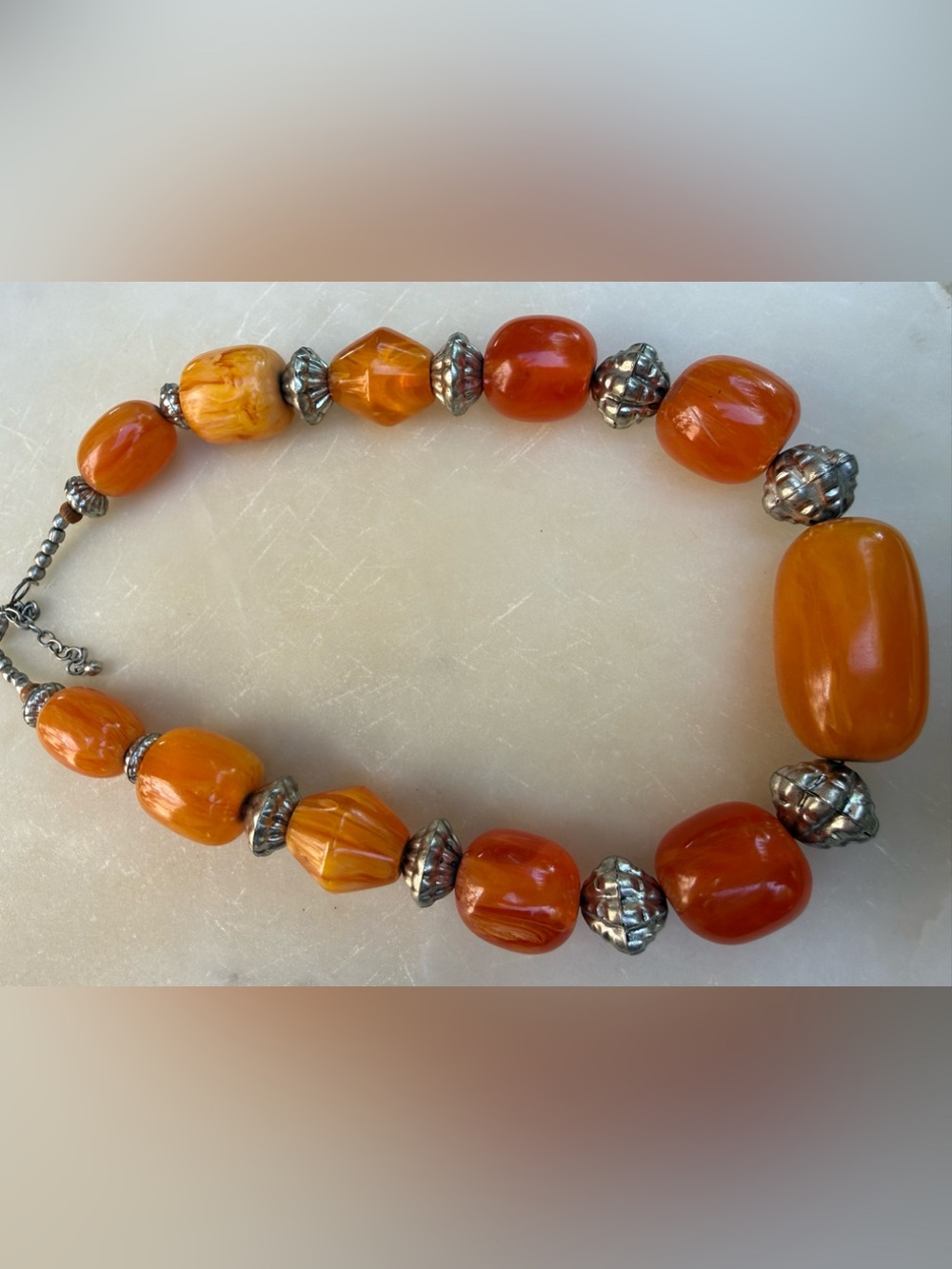 Vintage or Antique Butterscotch Bakelite Beaded Statement/Tribal
20” Necklace